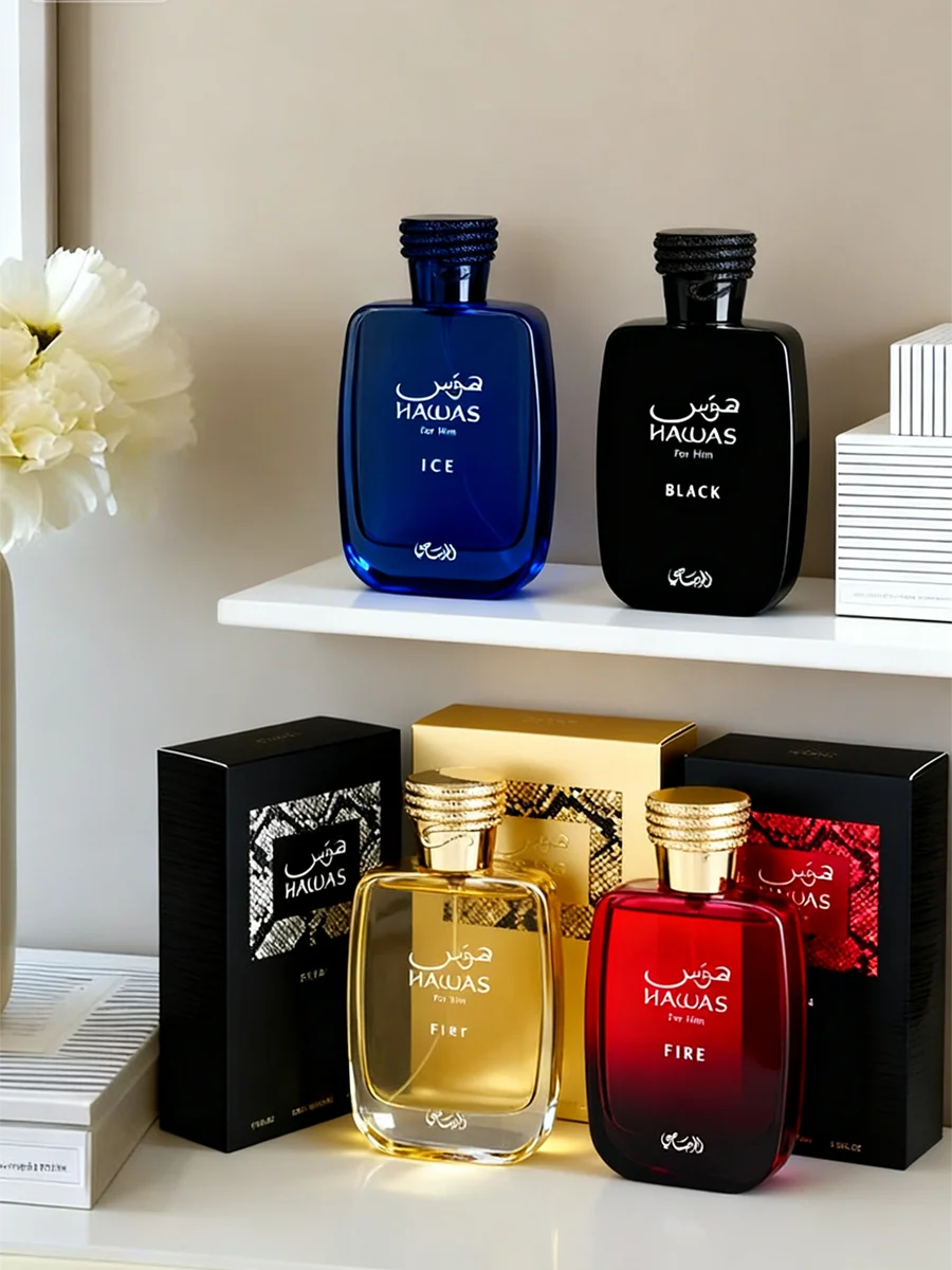 Rasasi Hawas Fire Men's EDP 100ml Masculine Aquatic Aromatic Fragrance Long Lasting Fresh Arabian Cologne For Daily Dating Party