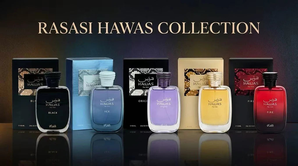 Rasasi Hawas Fire Men's EDP 100ml Masculine Aquatic Aromatic Fragrance Long Lasting Fresh Arabian Cologne For Daily Dating Party