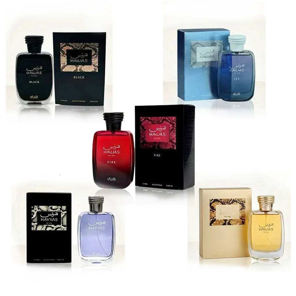Rasasi Hawas Fire Men's EDP 100ml Masculine Aquatic Aromatic Fragrance Long Lasting Fresh Arabian Cologne For Daily Dating Party
