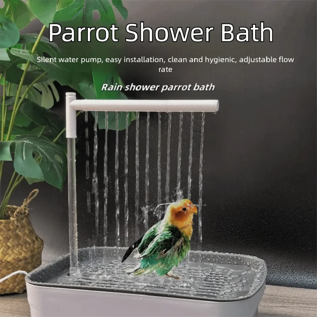 High Quality Automatic Parrot Bird Bath Tub USB Electric Pet Circulating Water Bathtub Bird Bathtub Shower Fountain Pet Supplies
