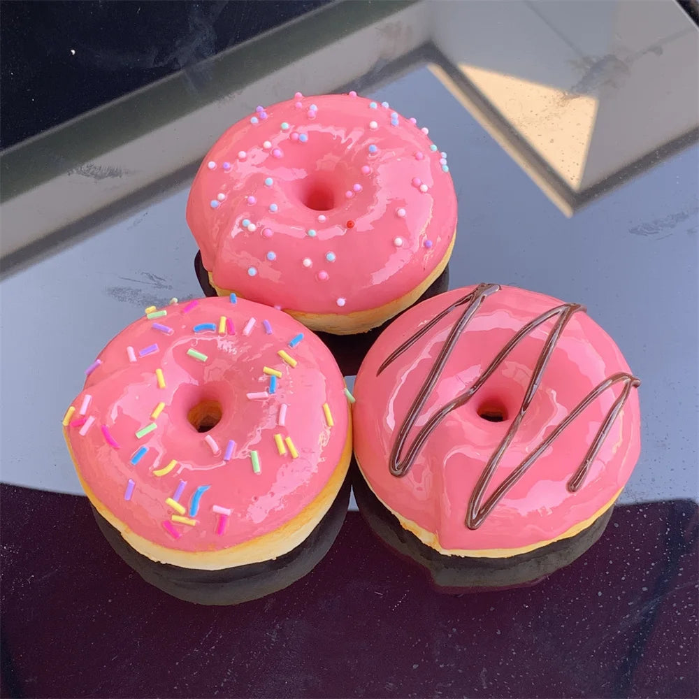 4inch Vanilla Soft Kit Kid Bagel Bread Model False Donuts Toy Gift Wall DIY Decoration Props Sugar Needle Nutella Soft extrusion