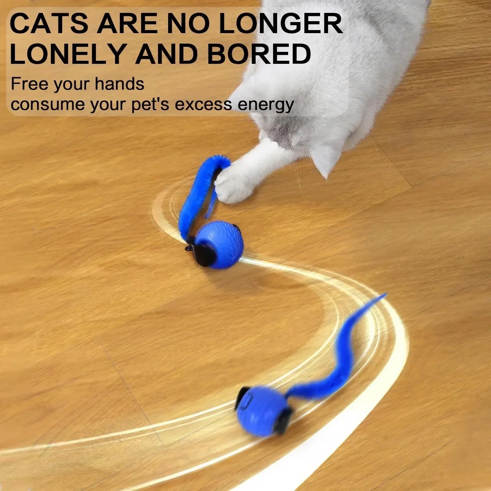 Smart Automatic Rotating LED Cat Teasing Ball, Obstacle Avoidance Interactive Cat Yo-Yo for Kittens Pet Supplies