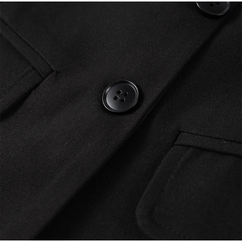 2026 Spring New Solid Lapel Blazer Jacket For Women Elegant Long Sleeve Waist Suit Coats Office Lady Chic Commute Tops