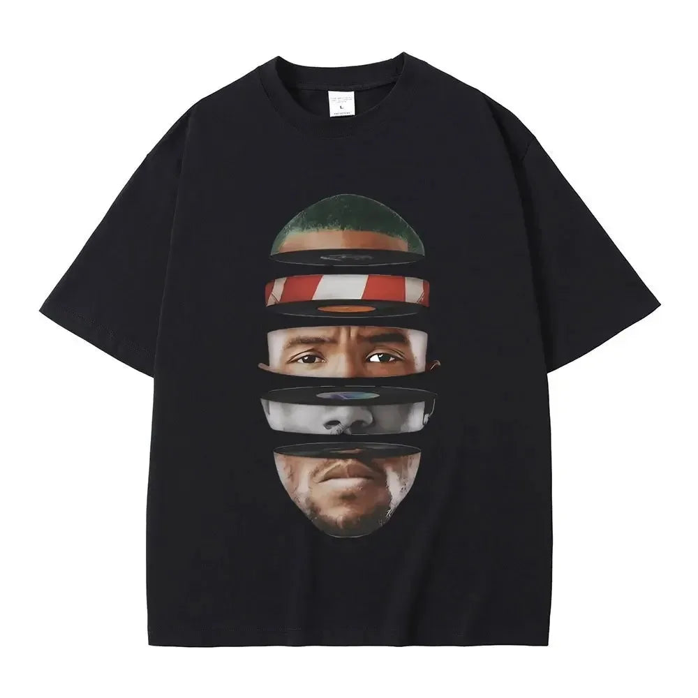 Streetwear Rapper Frank Channel Orange Graphic Print Tshirt Ocean Oversized T-shirts Blond Hip Hop Vintage Men's Blond Tees Top