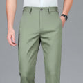 2024 Summer New Men's Bamboo Fiber Thin Casual Pants Classic Style Business Fashion Stretch Cotton Trousers Male Luxury Brand