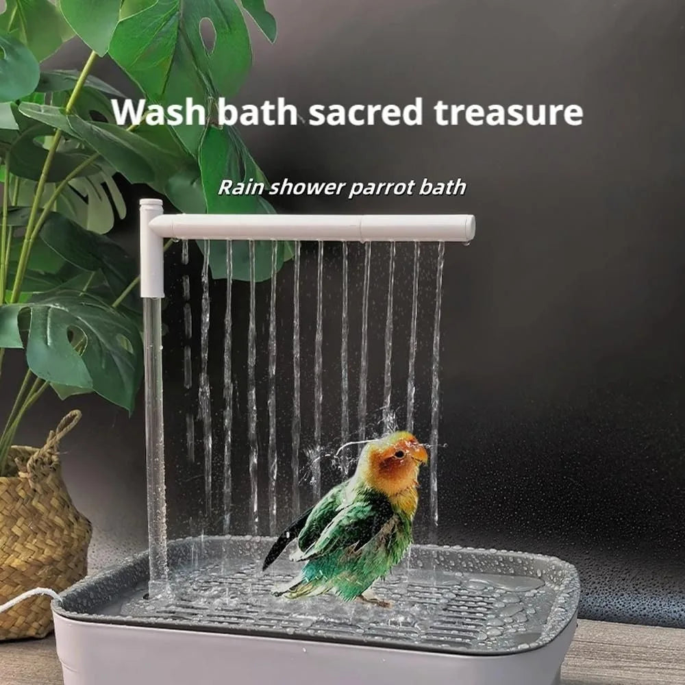 High Quality Automatic Parrot Bird Bath Tub USB Electric Pet Circulating Water Bathtub Bird Bathtub Shower Fountain Pet Supplies