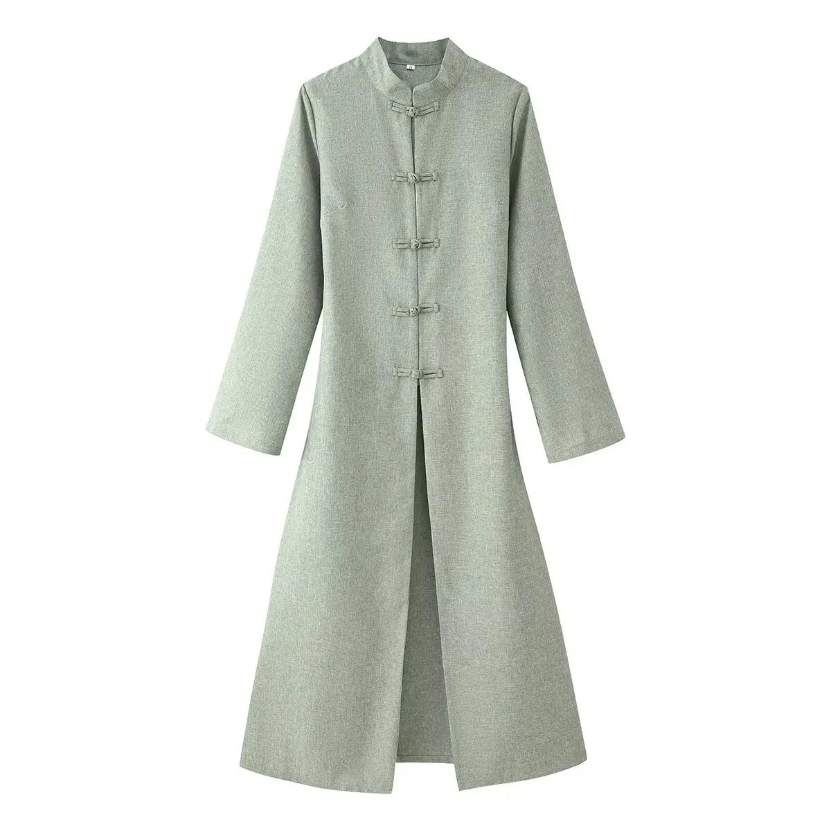 Chinese Style Frog Button Two Piece Set Long Flared Sleeve Ruched Waist Traditional Oriental Outline Sets Spring Picnic Outfit