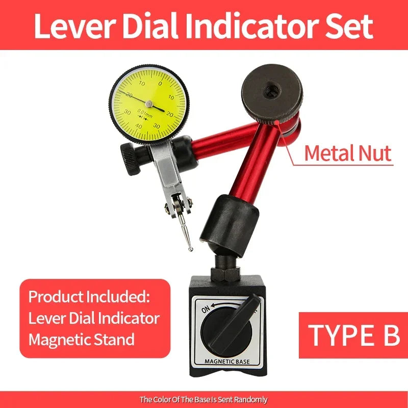 Dial Indicator Magnetic Holder Dial Bore Gauge Magnetic Stand Base Micrometer Measure Tools Hour Type Indicator Comparator Watch
