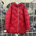 Lagabogy 2025 Mid-Long Puffer Jacket Winter Women Simple White Duck Down Coat Stand Collar Parka Female Single Breasted Outwear