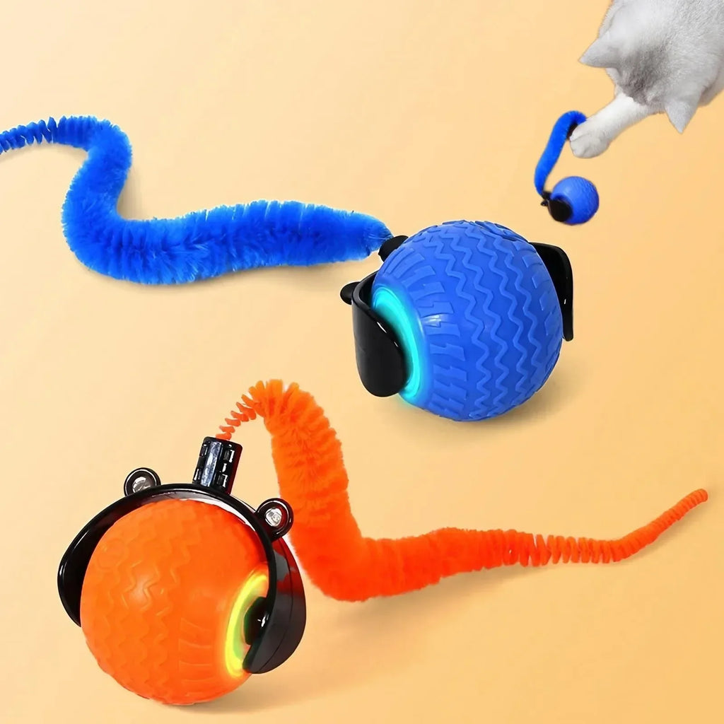 Smart Automatic Rotating LED Cat Teasing Ball, Obstacle Avoidance Interactive Cat Yo-Yo for Kittens Pet Supplies