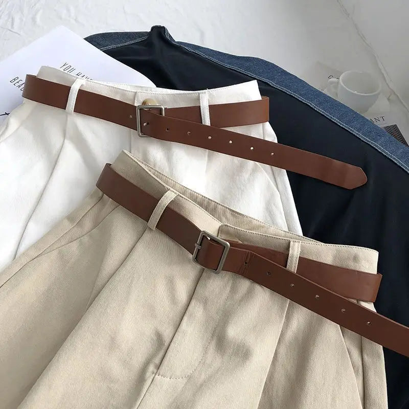 Wide Leg Shorts Women High Waist Solid All-match Streetwear Casual Cargo Loose Fit Cozy Chic Popular Simple Basic Summer Mujer