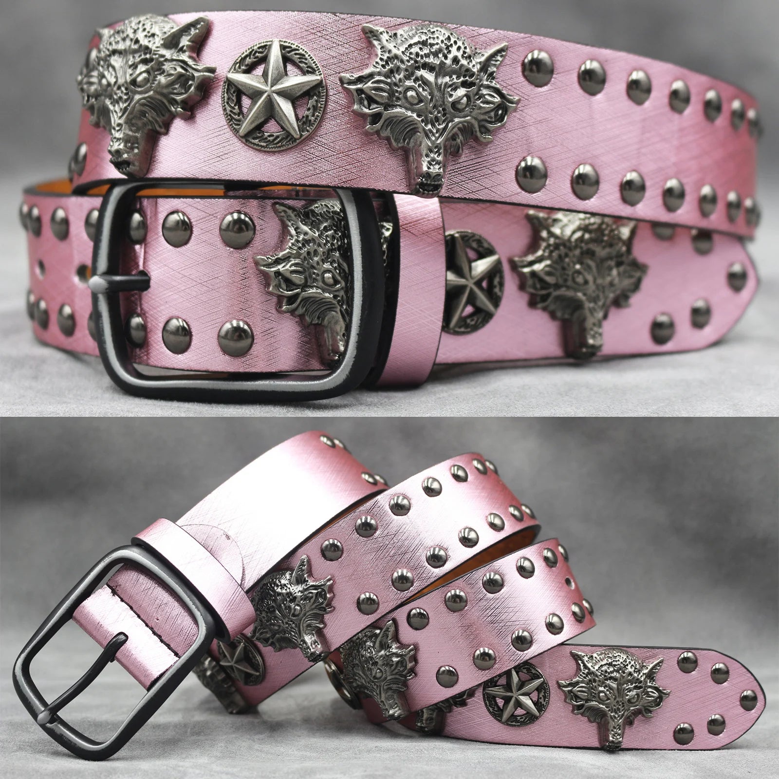 Rivet PU  Leather men's belt Fashion alloy belts Buckle luxury brand jeans belts for men business belt female belt
