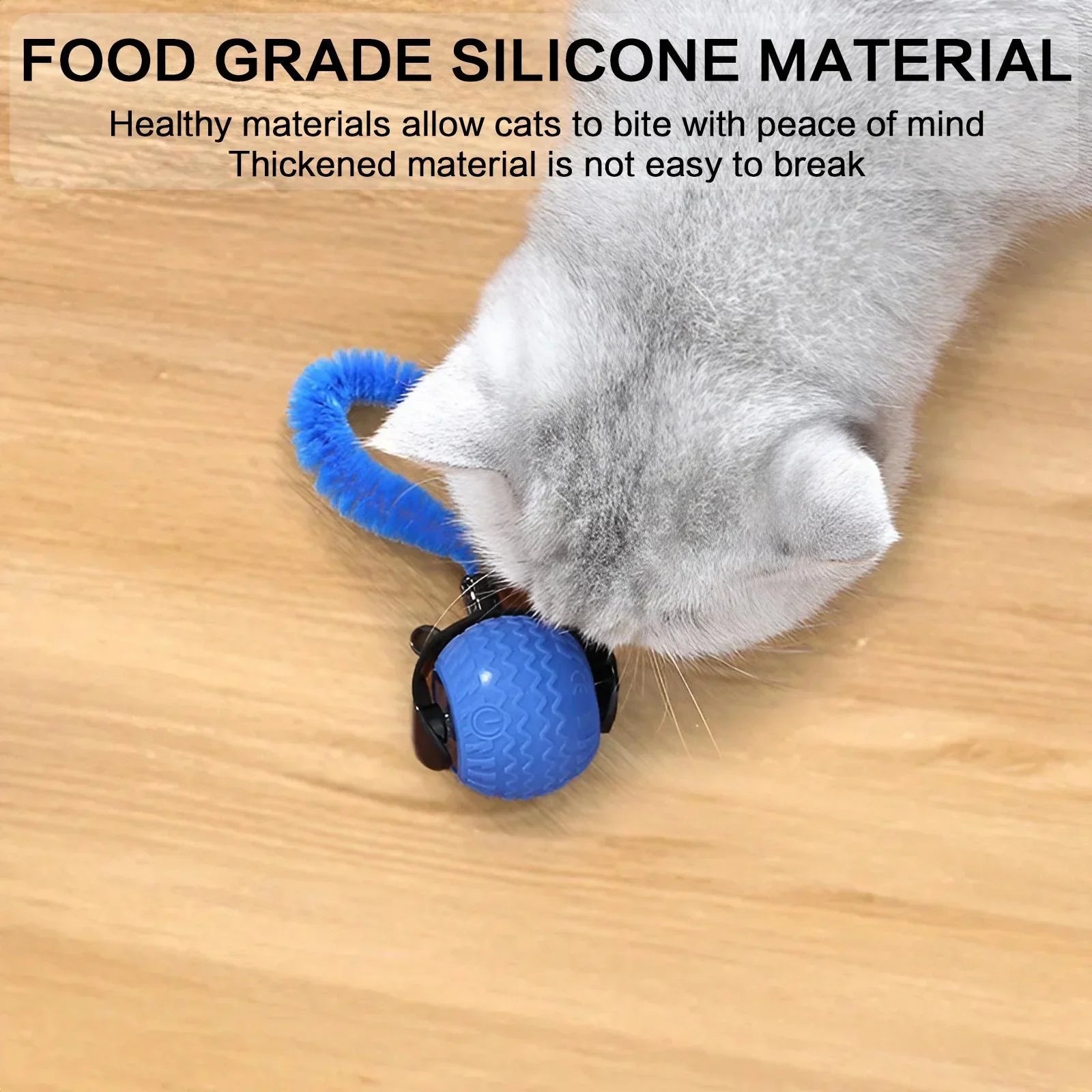 Smart Automatic Rotating LED Cat Teasing Ball, Obstacle Avoidance Interactive Cat Yo-Yo for Kittens Pet Supplies