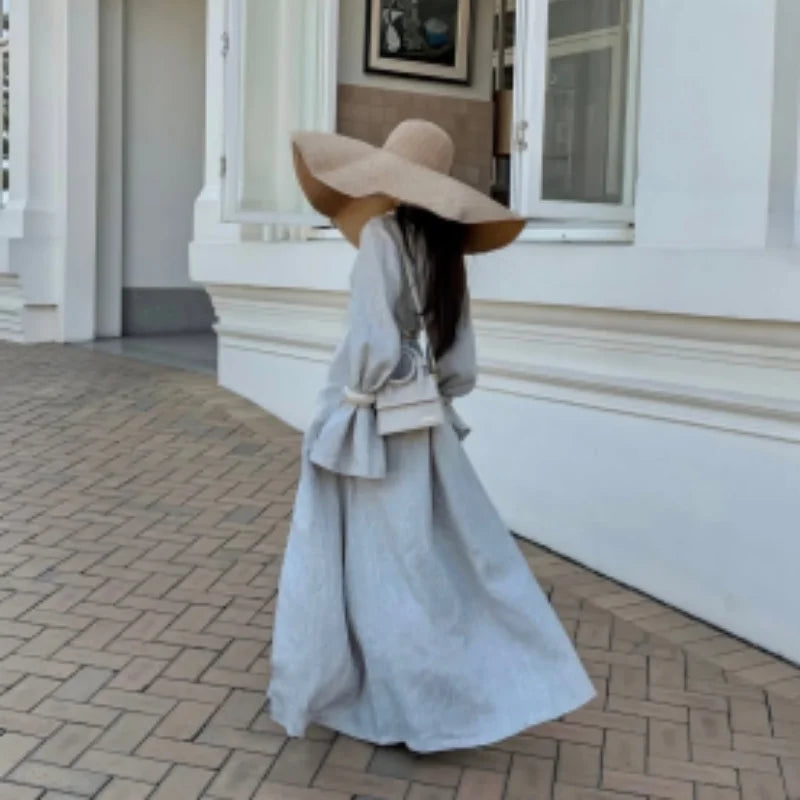 Chinese Style Frog Button Two Piece Set Long Flared Sleeve Ruched Waist Traditional Oriental Outline Sets Spring Picnic Outfit