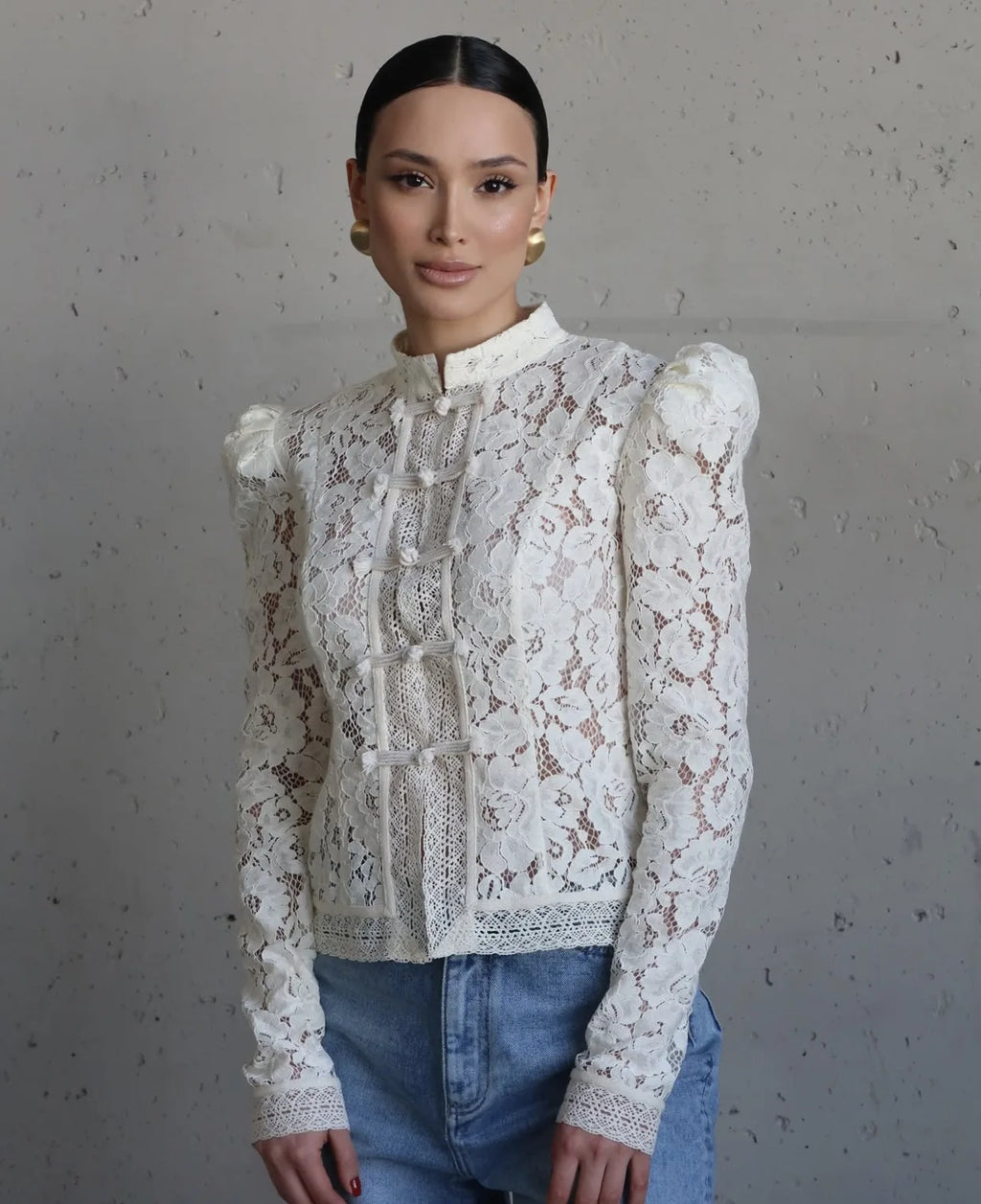 2026 Summer Lace Printed Shirts Tops Female Hollow Out Fashion Commute Vintage See-Through Blouse Women's Lace Shrug Shirts New