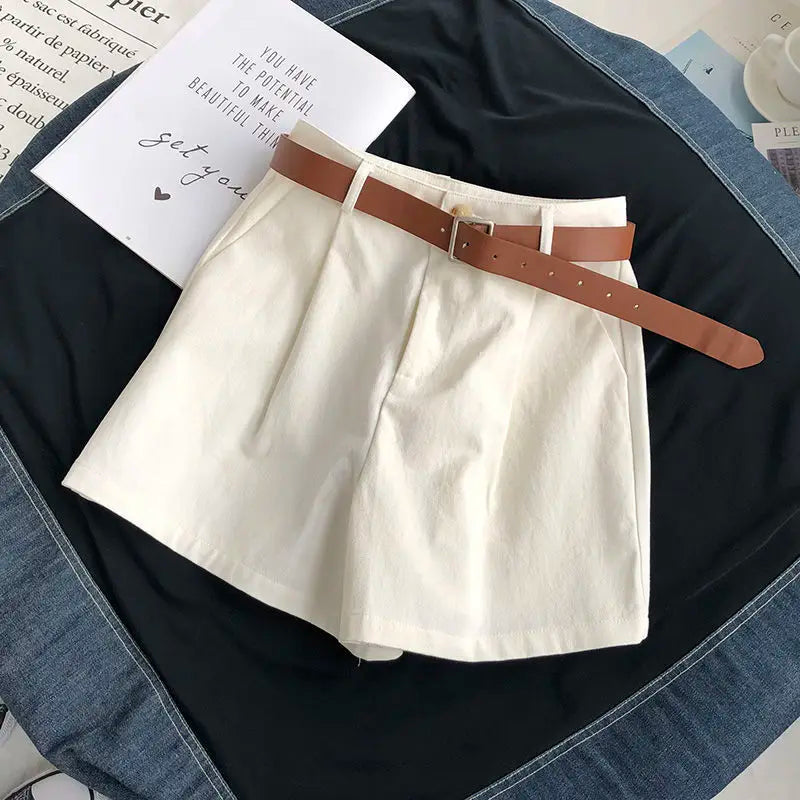 Wide Leg Shorts Women High Waist Solid All-match Streetwear Casual Cargo Loose Fit Cozy Chic Popular Simple Basic Summer Mujer