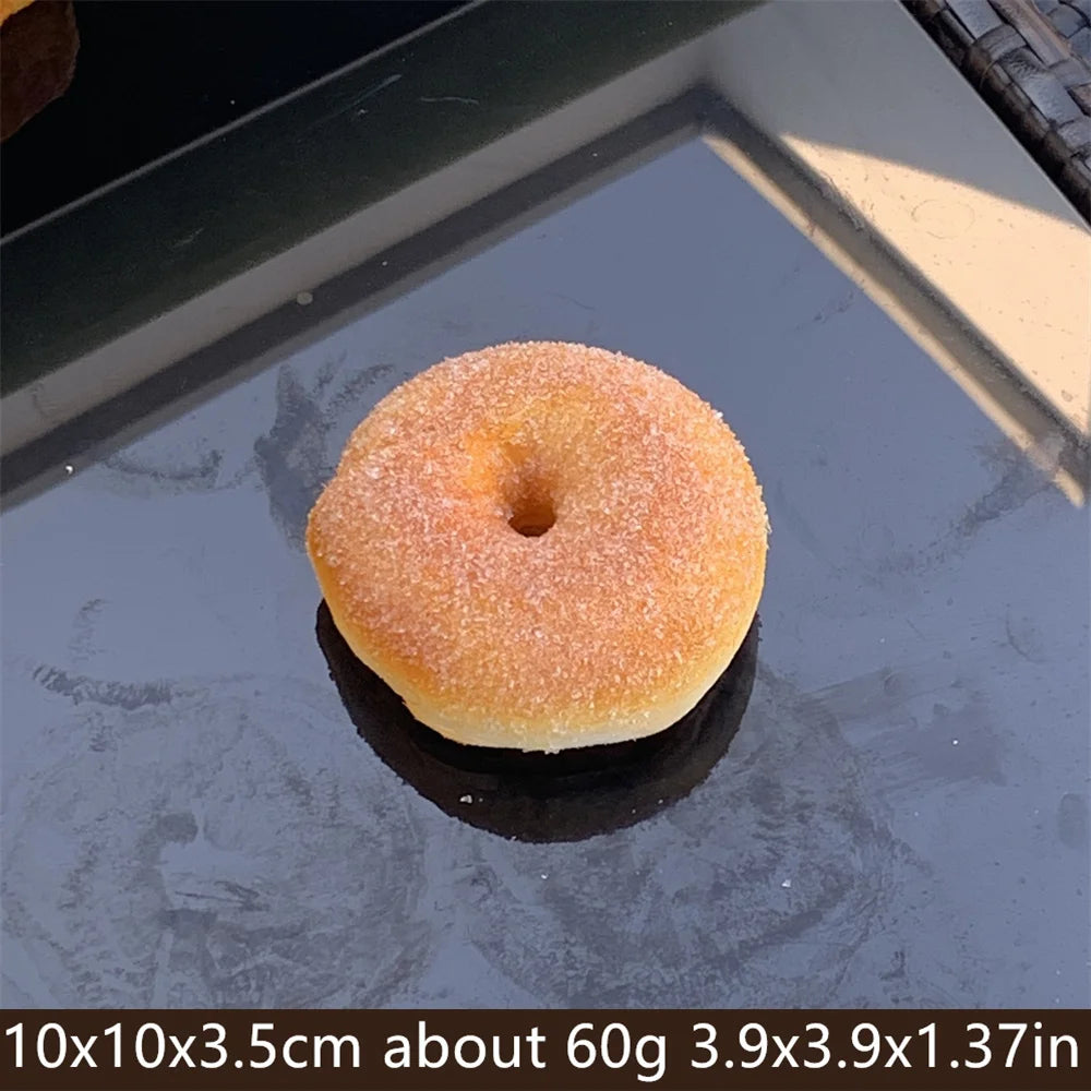 4inch Vanilla Soft Kit Kid Bagel Bread Model False Donuts Toy Gift Wall DIY Decoration Props Sugar Needle Nutella Soft extrusion