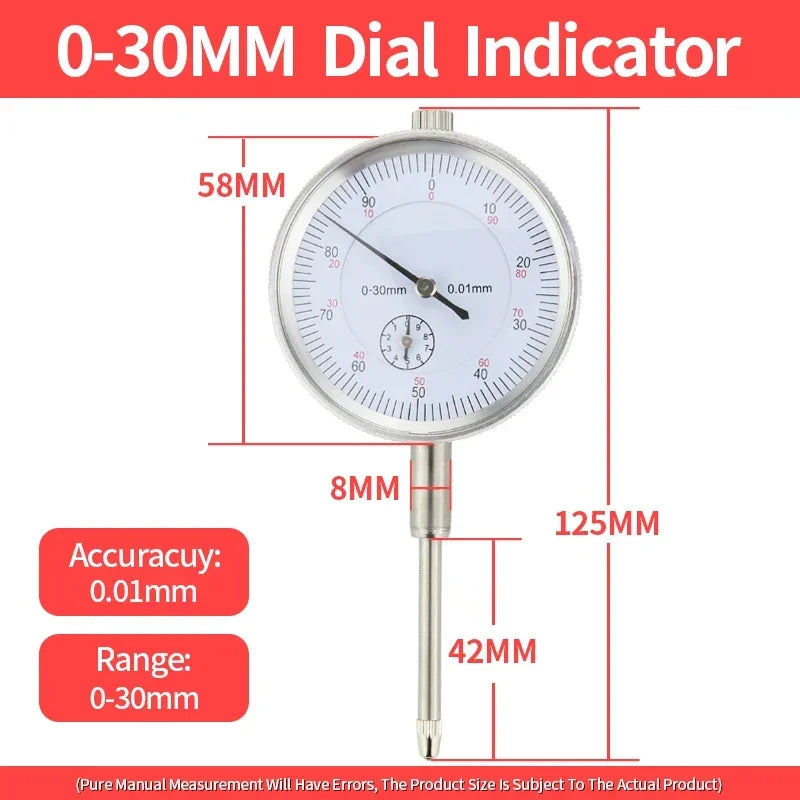 Dial Indicator Magnetic Holder Dial Bore Gauge Magnetic Stand Base Micrometer Measure Tools Hour Type Indicator Comparator Watch
