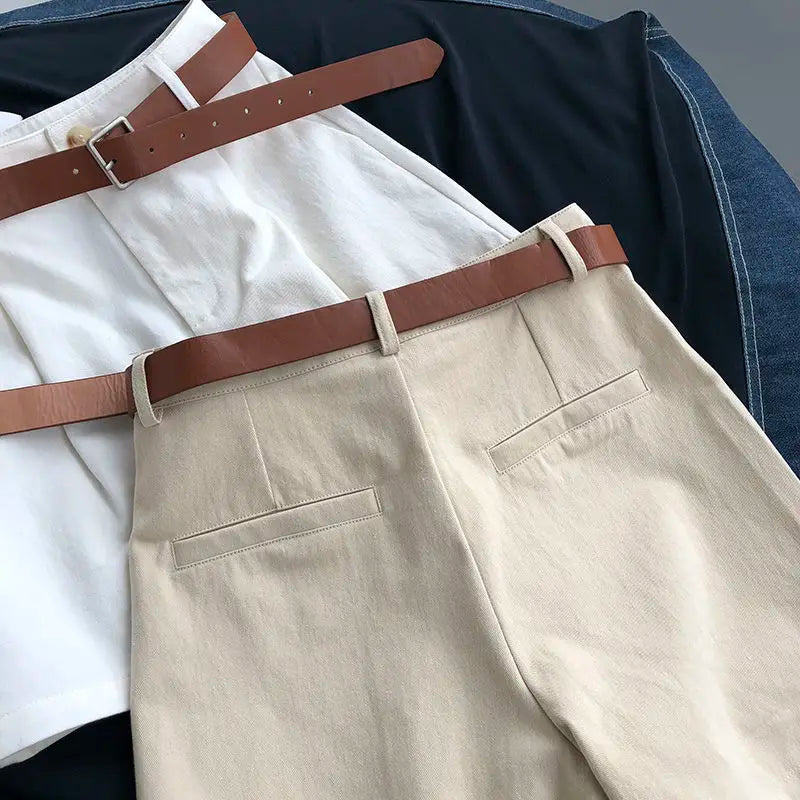 Wide Leg Shorts Women High Waist Solid All-match Streetwear Casual Cargo Loose Fit Cozy Chic Popular Simple Basic Summer Mujer