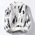 Autumn Winter Fashion Patchwork Knitted Sweater Men Youthful Vitality Streetwear Knit Pullovers Mens Slim Fit Y2K Sweater Tops