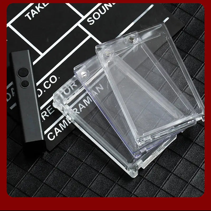 1-10Pcs Clear Card Holder Magnetic Holder Trading Cards Protectors Hard Plastic Sleeves Display Baseball Sports Standard Card
