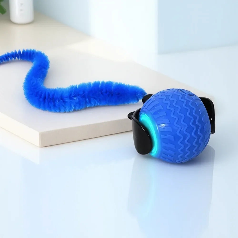 Smart Automatic Rotating LED Cat Teasing Ball, Obstacle Avoidance Interactive Cat Yo-Yo for Kittens Pet Supplies