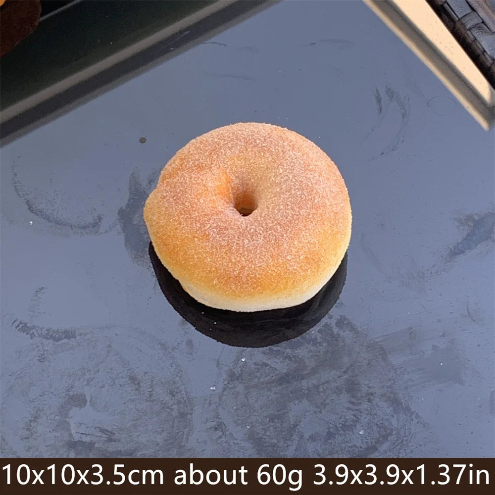 4inch Vanilla Soft Kit Kid Bagel Bread Model False Donuts Toy Gift Wall DIY Decoration Props Sugar Needle Nutella Soft extrusion