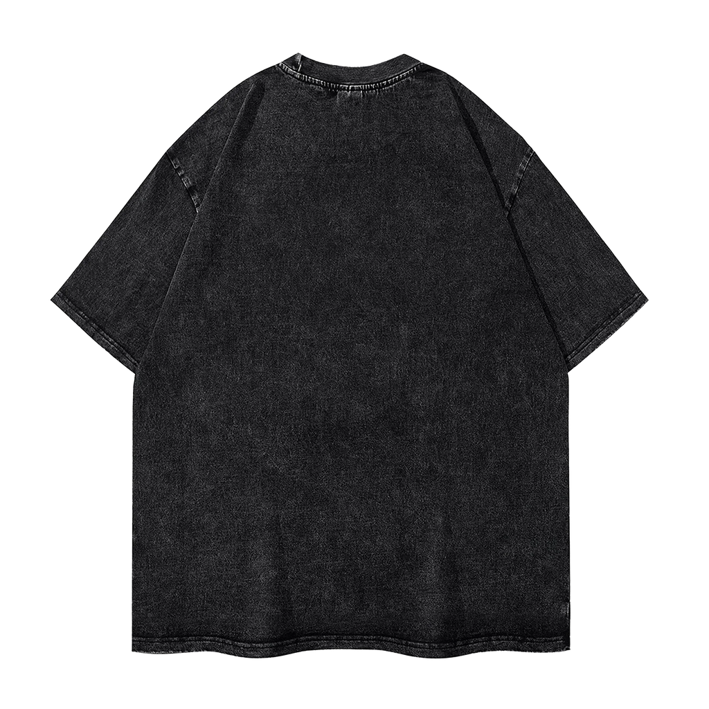 Mordor Metal L-Lords Of The R-Rings T Shirts Hip Hop Washed Cotton Harajuku T-Shirts for Men Women Tops Streetwear Printed Tees