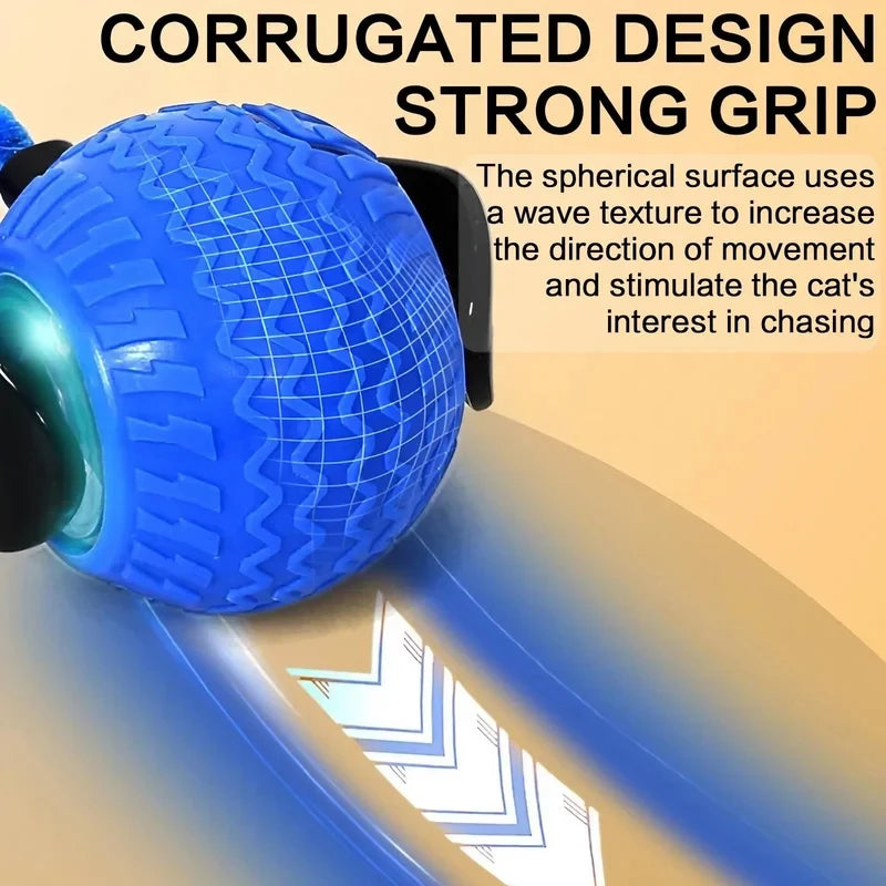 Smart Automatic Rotating LED Cat Teasing Ball, Obstacle Avoidance Interactive Cat Yo-Yo for Kittens Pet Supplies
