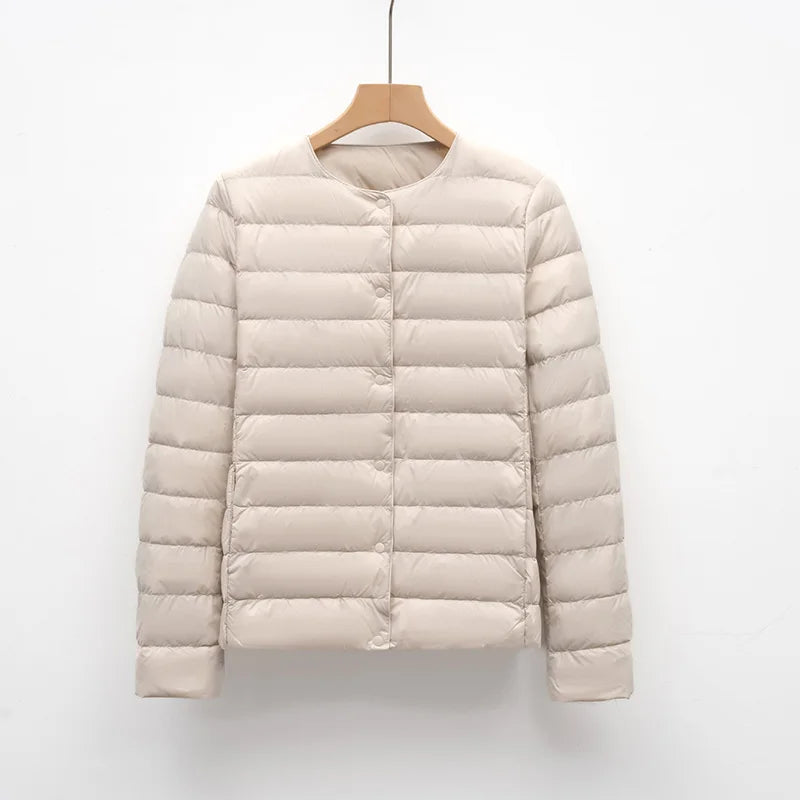 12 Colors Women Long Sleeves 90% White Duck Down Female Slim Warm Inner Ultra Lightweight Packable Ski Jacket Down Liner Jackets