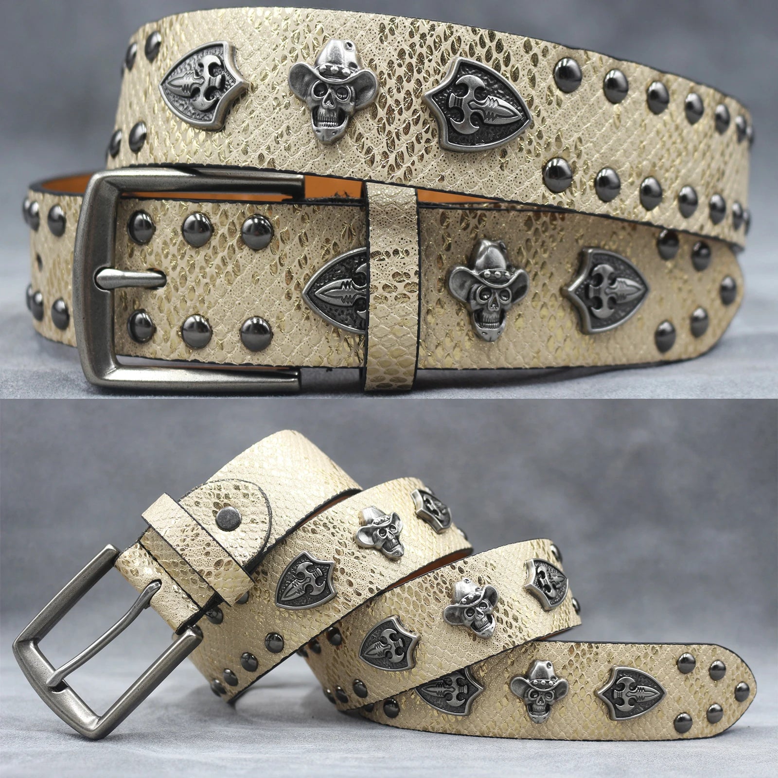 Rivet PU  Leather men's belt Fashion alloy belts Buckle luxury brand jeans belts for men business belt female belt
