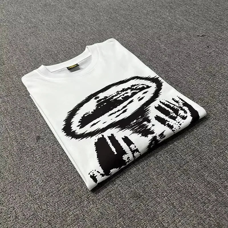 Men's Printed T-shirt Street Fashion Clothing Avant-garde Style Retro Oversized Design Men's and Women's Comfortable Top
