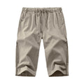 2024Summer Muscle Men's New Loose Solid Color Breathable Casual Sports Business High Street Fashionable Cropped Pants