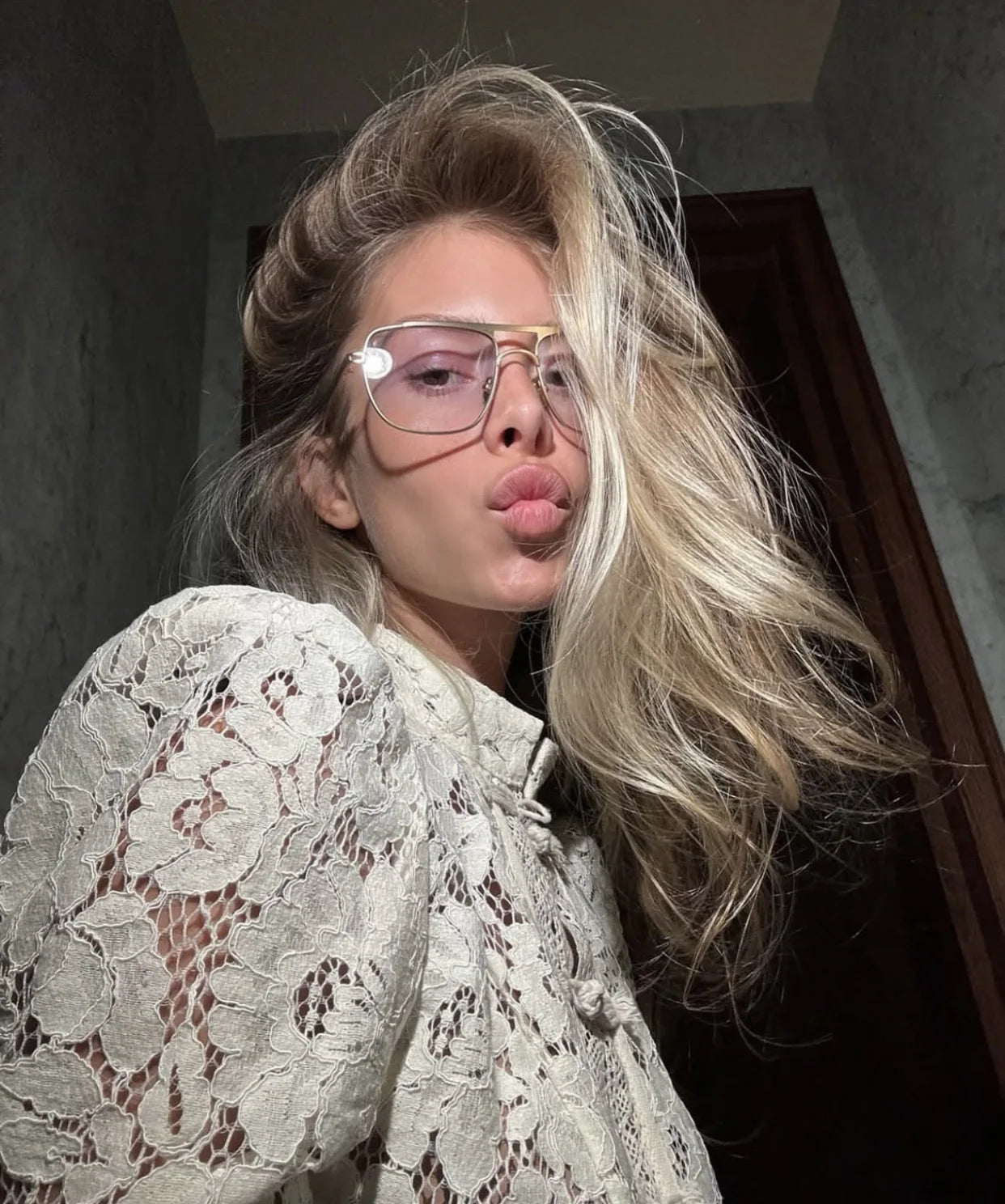 2026 Summer Lace Printed Shirts Tops Female Hollow Out Fashion Commute Vintage See-Through Blouse Women's Lace Shrug Shirts New