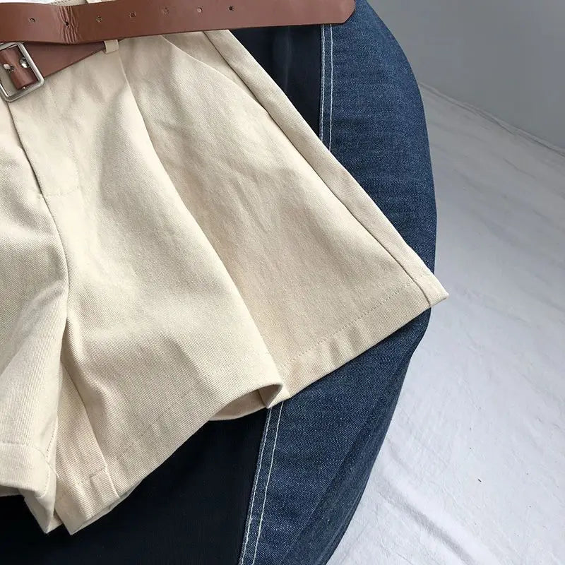 Wide Leg Shorts Women High Waist Solid All-match Streetwear Casual Cargo Loose Fit Cozy Chic Popular Simple Basic Summer Mujer