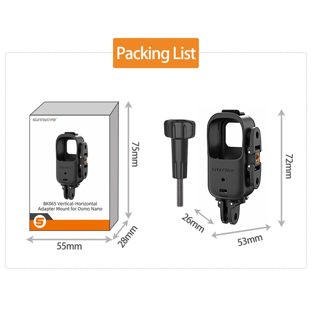 Sunnylife Accessories For DJI Osmo Nano Backpack Clip Magnetic Holder Mount Len Case Bag Protection Expansion Bracket Silicone