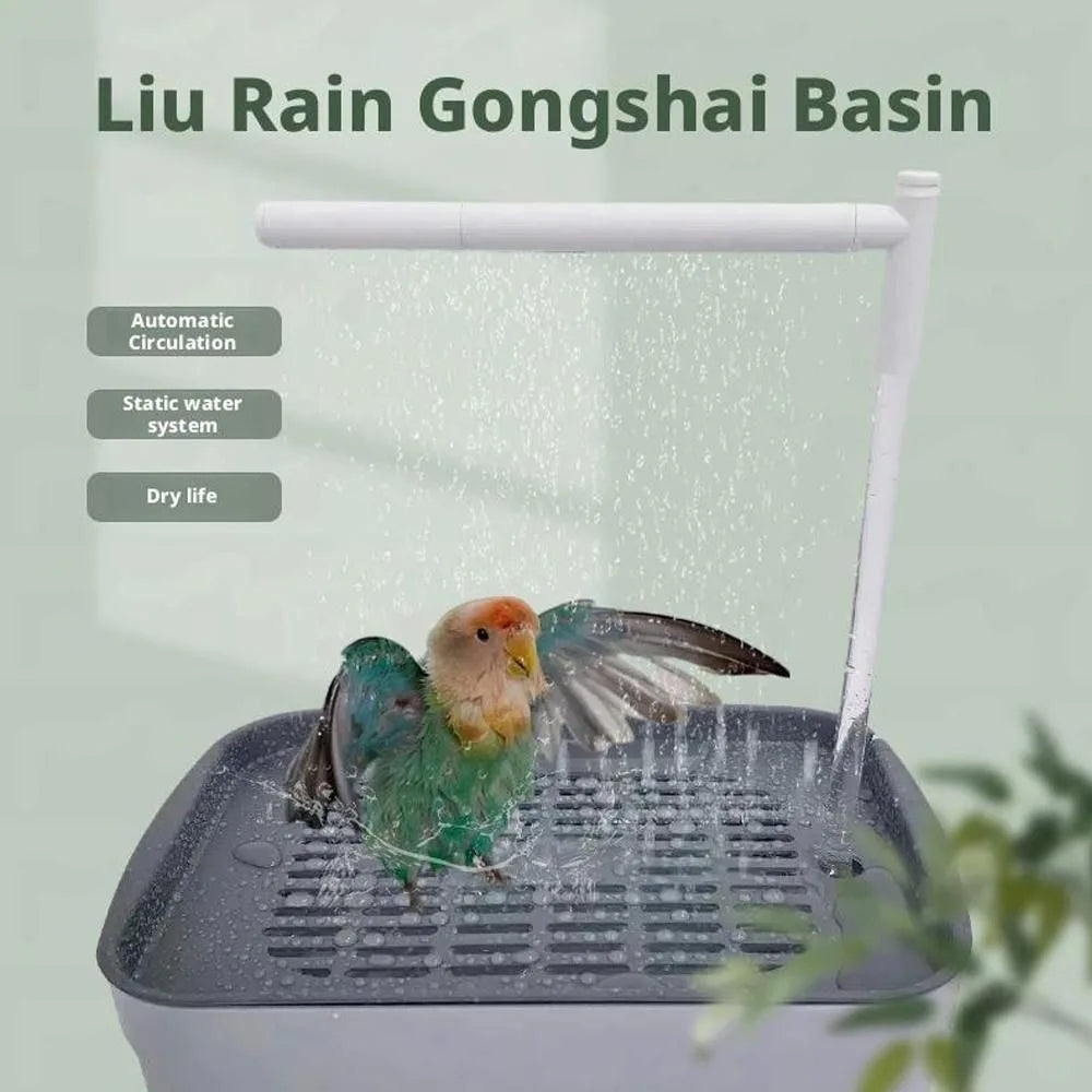 High Quality Automatic Parrot Bird Bath Tub USB Electric Pet Circulating Water Bathtub Bird Bathtub Shower Fountain Pet Supplies