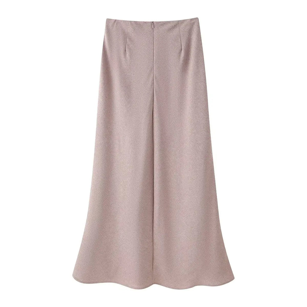 Chinese Style Frog Button Two Piece Set Long Flared Sleeve Ruched Waist Traditional Oriental Outline Sets Spring Picnic Outfit