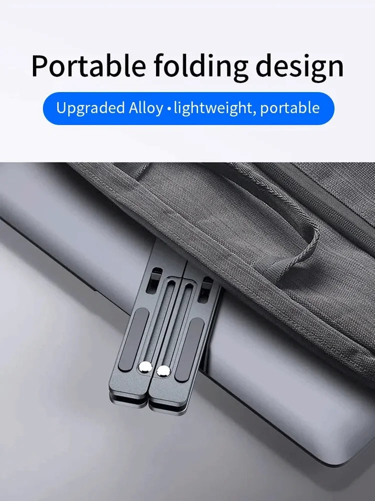 Laptop Stand Aluminum Alloy Anti-Slip Anti-Fall Foldable Height-Adjustable Tablet Stand Suitable for Books and Computers