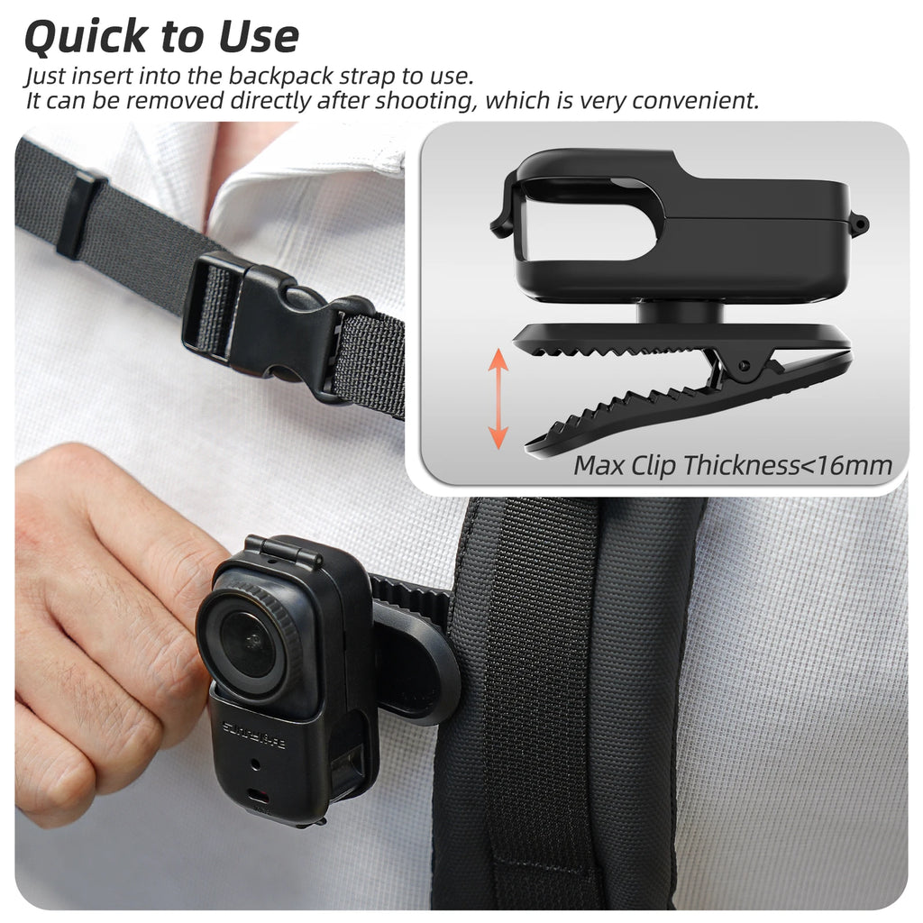 Sunnylife Accessories For DJI Osmo Nano Backpack Clip Magnetic Holder Mount Len Case Bag Protection Expansion Bracket Silicone