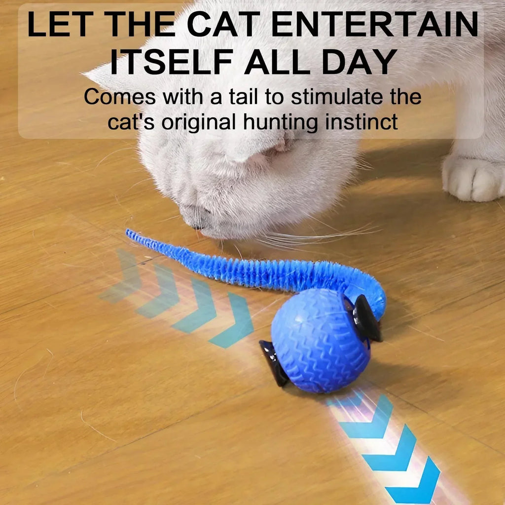 Smart Automatic Rotating LED Cat Teasing Ball, Obstacle Avoidance Interactive Cat Yo-Yo for Kittens Pet Supplies