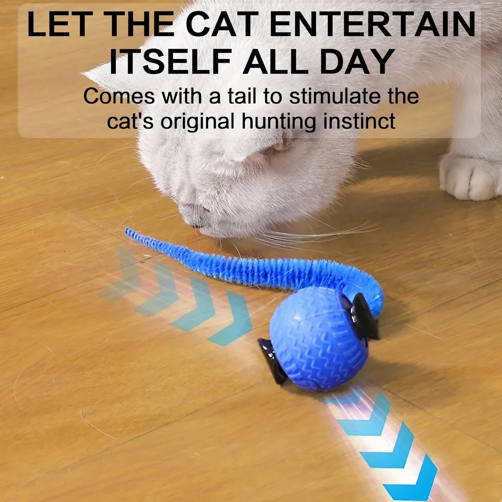 Smart Automatic Rotating LED Cat Teasing Ball, Obstacle Avoidance Interactive Cat Yo-Yo for Kittens Pet Supplies