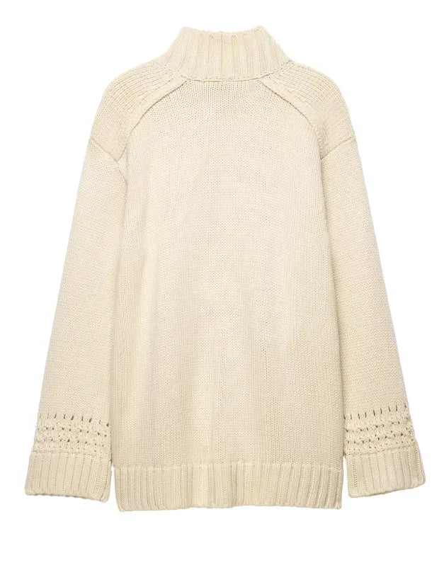 Chic V-neck Knitted Lace-up Women Cardigan Elegant Solid Full Sleeve Loose Cropped Sweater 2026 Lady Commute Office Cardigans