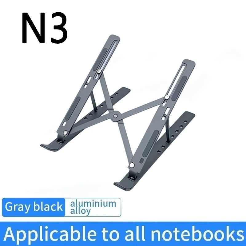 Laptop Stand Aluminum Alloy Anti-Slip Anti-Fall Foldable Height-Adjustable Tablet Stand Suitable for Books and Computers