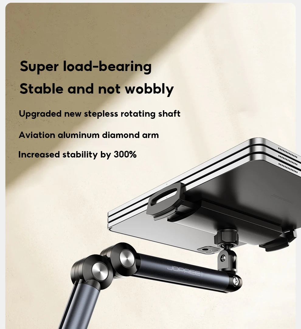 Tablet Stand Phone Holder Floor Lazy Support Stand Desktop Live Broadcast Stand Aluminum Alloy Retractable iPad Clip