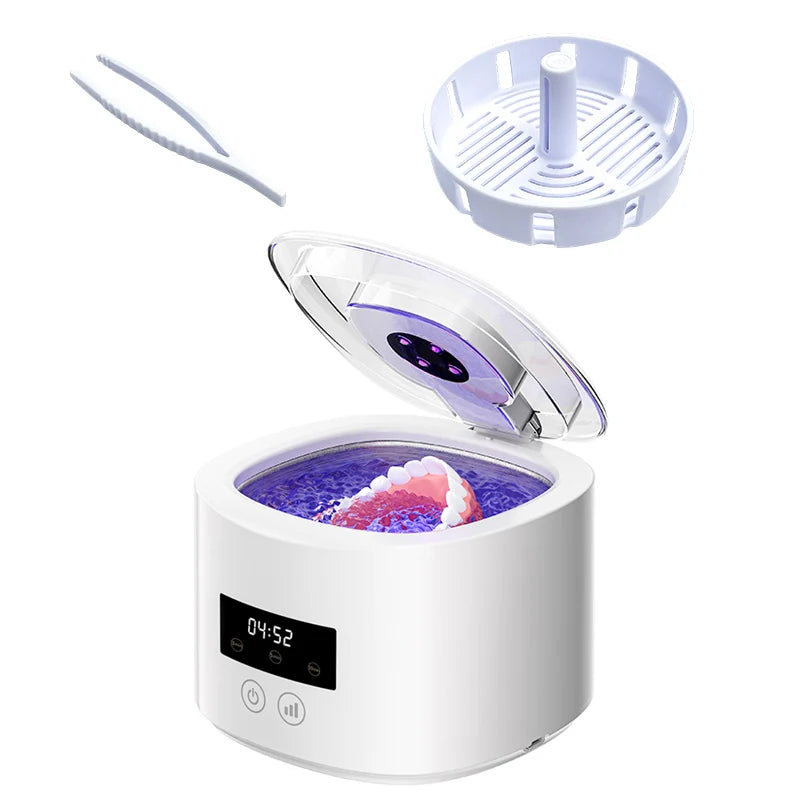 50KHZ USB Rechargeable Ultrasonic Braces Cleaning Machine Multi-Function for Invisible Retainer Denture And Jewelry Care