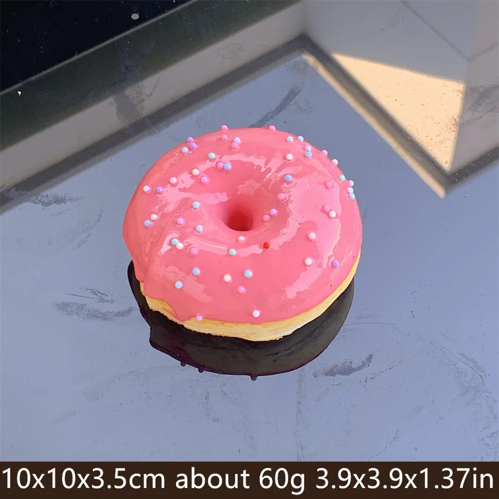 4inch Vanilla Soft Kit Kid Bagel Bread Model False Donuts Toy Gift Wall DIY Decoration Props Sugar Needle Nutella Soft extrusion