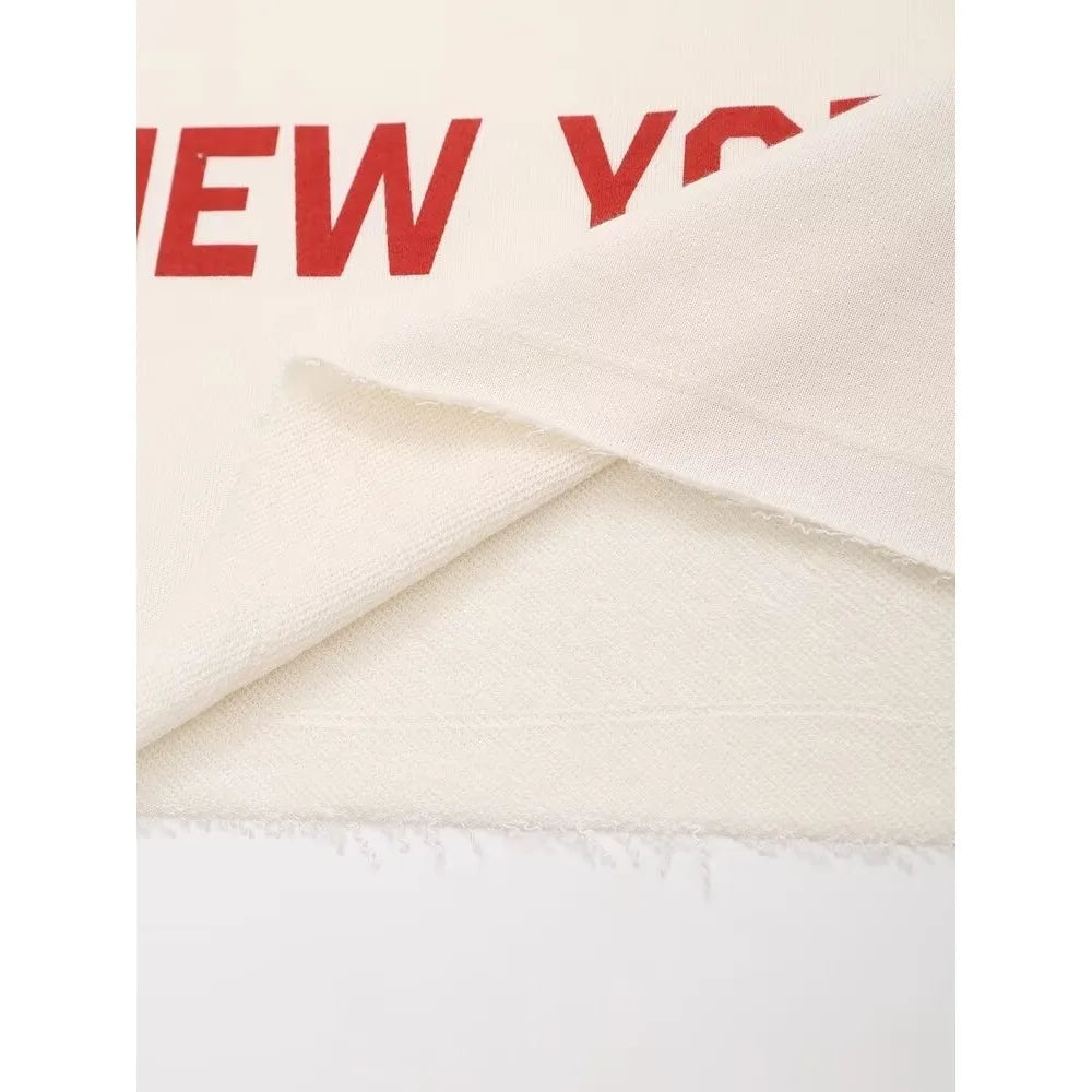 Plush Ensemble Femme 2 Piece COTTON Short Sets for Women Two Colors Text Print O-neck Sweatshirts + Mid Elastic Waistband Shorts