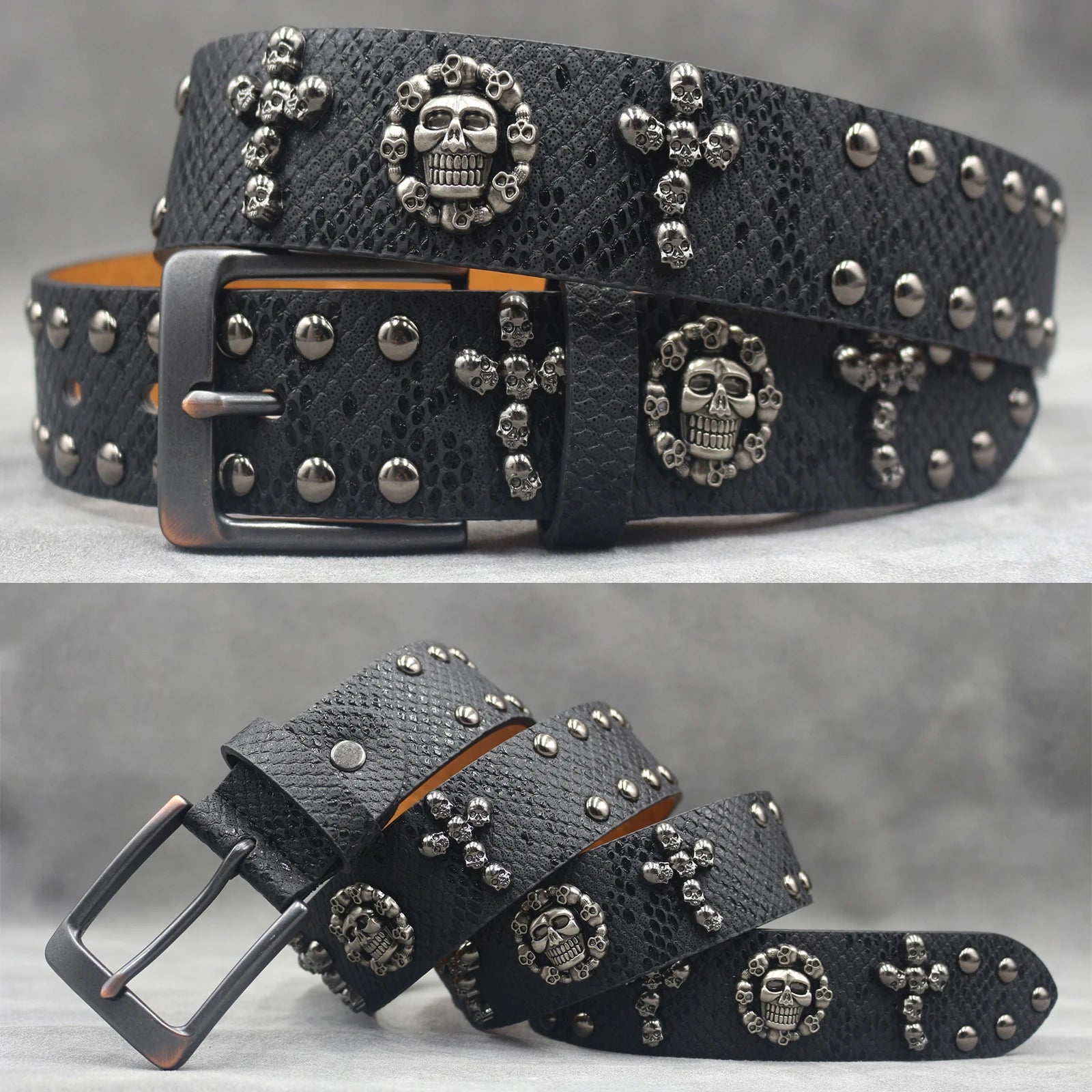 Rivet PU  Leather men's belt Fashion alloy belts Buckle luxury brand jeans belts for men business belt female belt