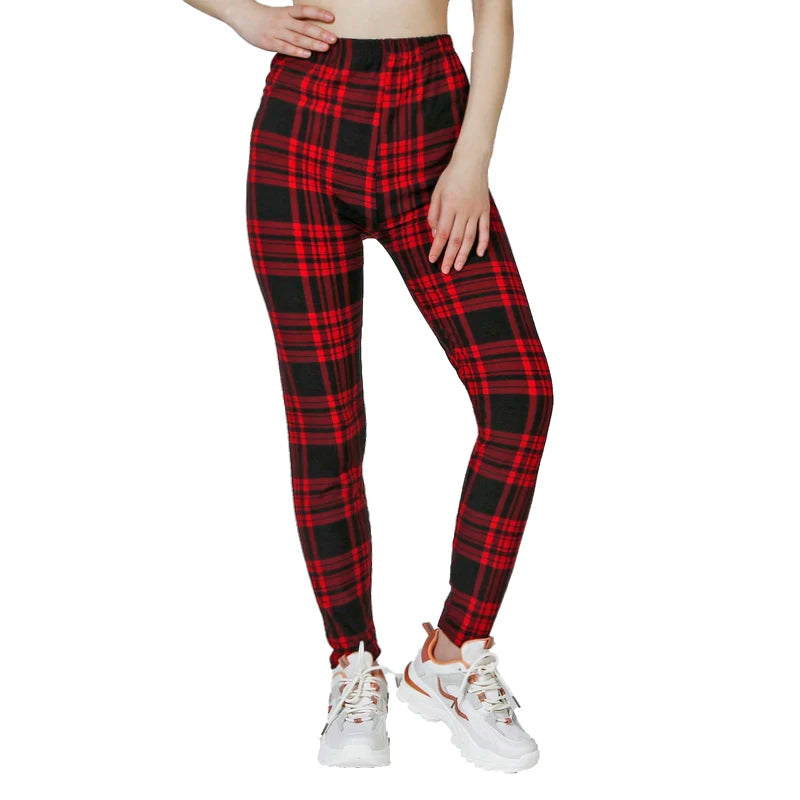 PD474 European and American Casual Fashion Imitation Denim Leggings with High Elasticity Cropped Pants for Women